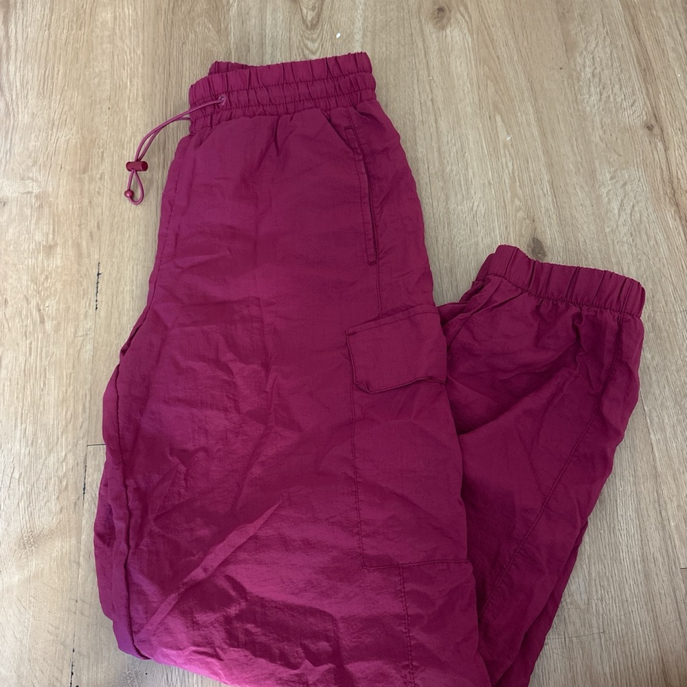 Burgundy Pink Jogger Pants